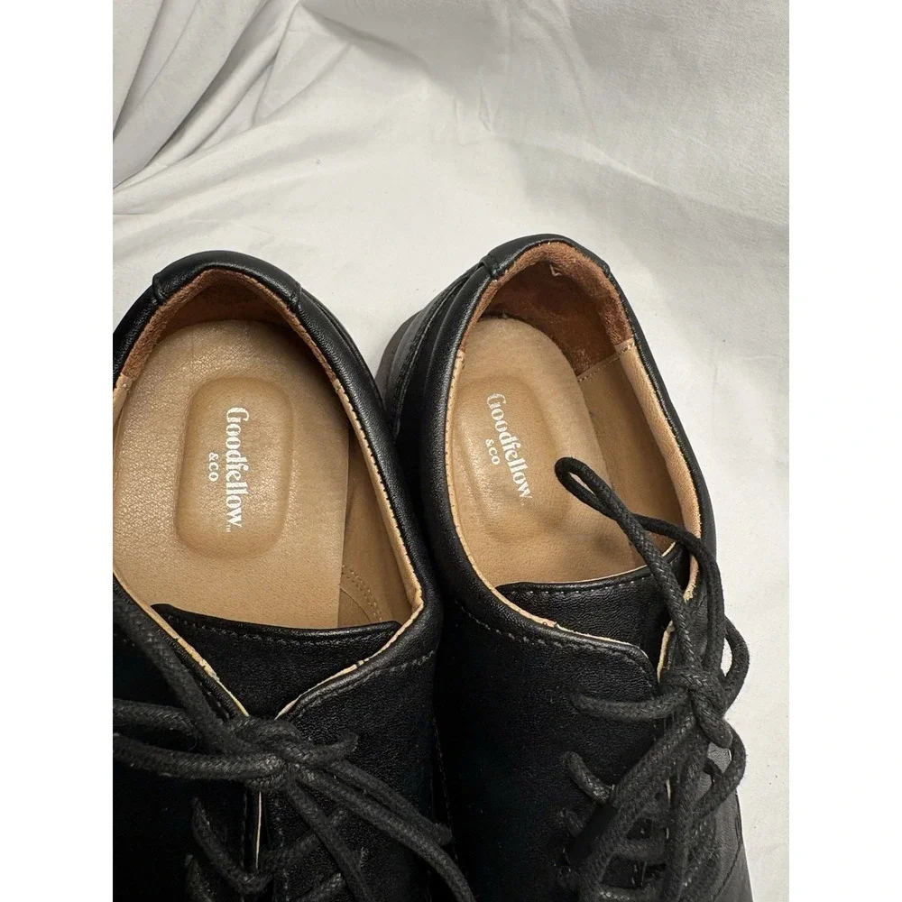 Goodfellow & Co Men's Black Leather Dress Shoes Size 11 Lace‎ Up Derby